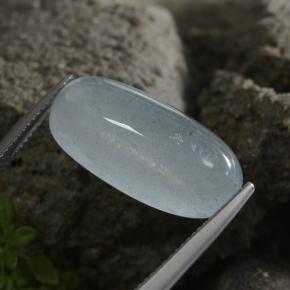 11.69克拉天然海蓝宝石，椭圆形切割，21.3×10.3毫米，半透明