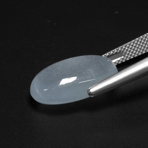 9.48克拉天然蓝晶，椭圆形切割，半透明