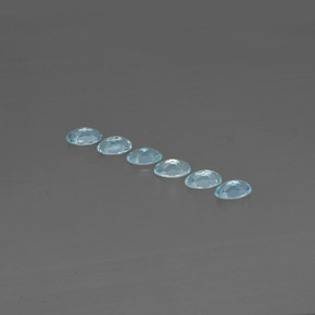 天然海蓝宝石，椭圆形切割，5.1×3.1毫米，VVS-VS