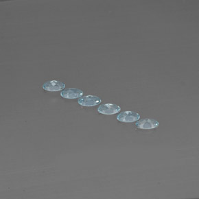 天然海蓝宝石，椭圆形切割，5.1×3.2毫米，VVS-VS