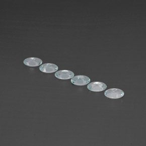 天然海蓝宝石，椭圆形切割，5.1×3.1毫米，VVS-VS
