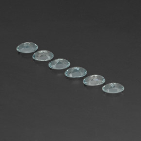 天然海蓝宝石，椭圆形切割，5×3.1毫米，VVS