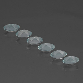 天然海蓝宝石，椭圆形切割，5.1×3.1毫米，VVS
