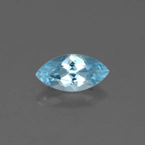 0.62克拉天然海蓝宝石，马眼形，8.1×4.2毫米，VVS