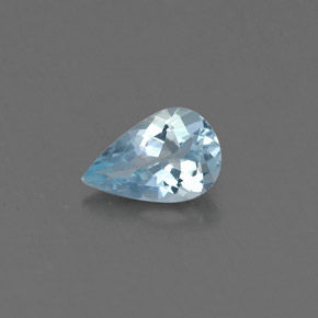 0.31克拉天然海蓝宝石，梨形，6.2×4毫米，VVS