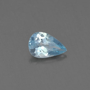 0.31克拉天然海蓝宝石，梨形，6.2×4毫米，VVS