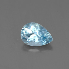 0.70克拉天然海蓝宝石，梨形，7.2×5.1毫米，VS