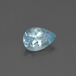 0.60克拉天然海蓝宝石，梨形，7.1×5毫米，VS