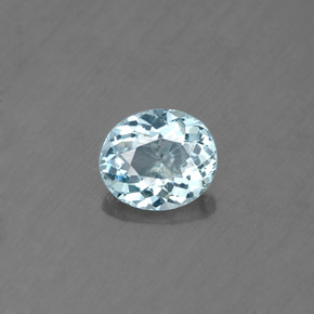 0.58克拉天然海蓝宝石，椭圆形切割，6.4×5.5毫米，VS