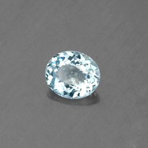 0.58克拉天然海蓝宝石，椭圆形切割，6.4×5.5毫米，VS