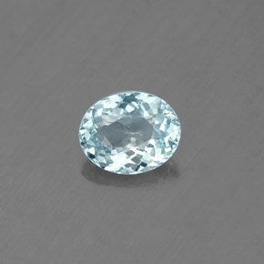 0.60克拉天然海蓝宝石，椭圆形切割，6.6×5.3毫米，VS