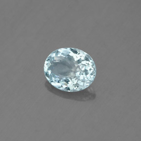 0.60克拉天然海蓝宝石，椭圆形切割，6.6×5.3毫米，VS