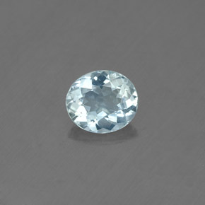 0.63克拉天然海蓝宝石，椭圆形切割，6.4×5.5毫米，SI