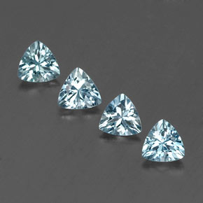 天然海蓝宝石，三角形，5.2×5.1毫米，VVS