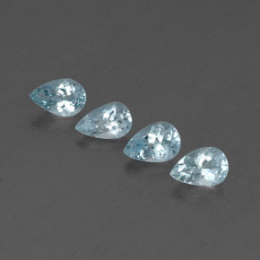 天然海蓝宝石，梨形，6.2×4.1毫米，VVS