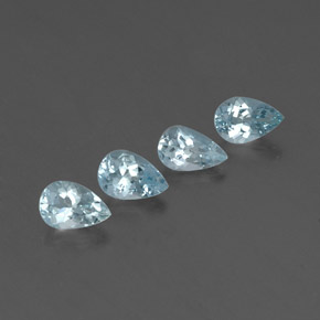 天然海蓝宝石，梨形，6.2×4.1毫米，VVS