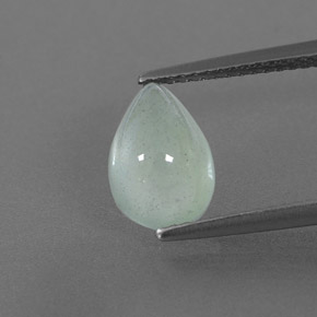 2.54克拉天然绿色海蓝宝石，透明，10.2×7毫米，透明/半透明