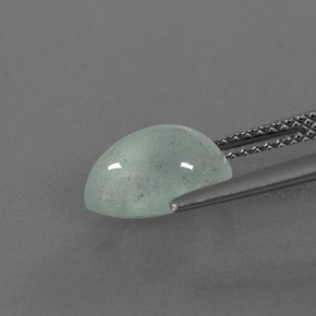 2.54克拉天然绿色海蓝宝石，透明，10.2×7毫米，透明/半透明