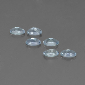 天然海蓝宝石，椭圆形切割，5×3.1毫米，VS