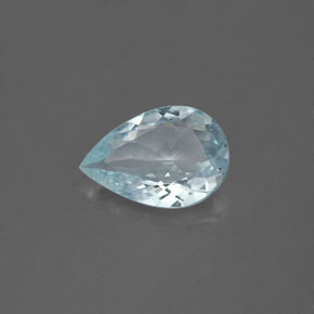 1.28克拉天然海蓝宝石，梨形，9.9×7毫米，VS