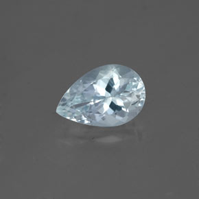 1.29克拉天然海蓝宝石，梨形，9.1×6.1毫米，VVS