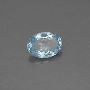 1.09克拉天然海蓝宝石，椭圆形切割，8.3×6毫米，VS