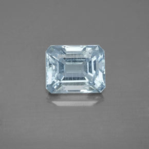 2.46克拉天然海蓝宝石，祖母绿式切割，8.9×7.2毫米，SI