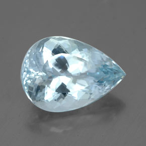 3.68克拉天然海蓝宝石，梨形，12.6×8.9毫米，VVS