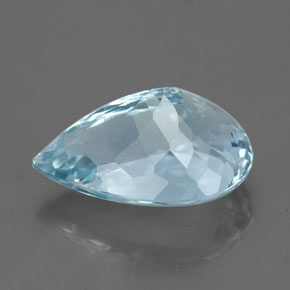 3.68克拉天然海蓝宝石，梨形，12.6×8.9毫米，VVS