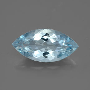 3.40克拉天然海蓝宝石，马眼形，15.8×8.1毫米，VVS