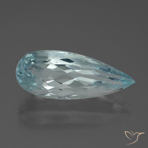 7.27ct 天然 青色 蓝晶, 梨形, VVS