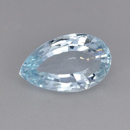 3.62克拉天然海蓝宝石，梨形，13.5×8.3毫米，SI