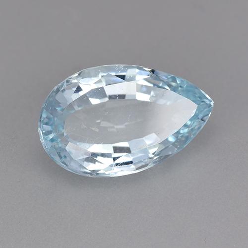 3.62克拉天然海蓝宝石，梨形，13.5×8.3毫米，SI