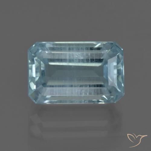 6.01ct 天然 浅蓝色 蓝晶, 祖母绿式切割, VS