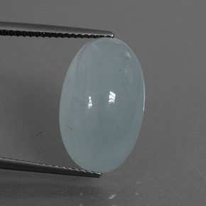 9.92克拉天然海蓝宝石，椭圆形切割，18.1×11毫米，半透明