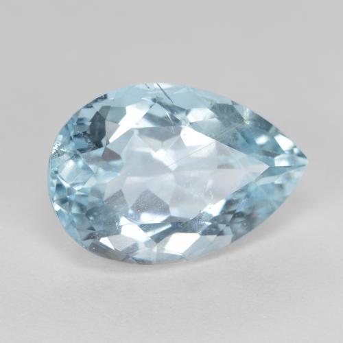 4.84克拉天然海蓝宝石，梨形，13.6×9.4毫米，VS-SI