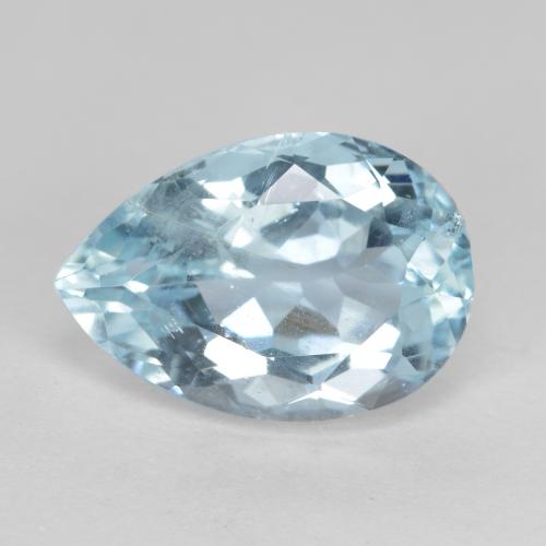 4.84克拉天然海蓝宝石，梨形，13.6×9.4毫米，VS-SI