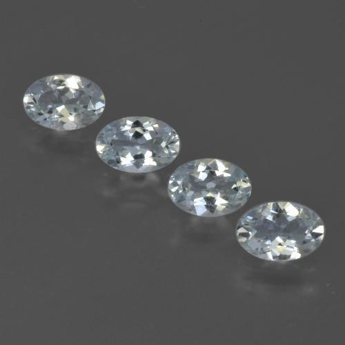 1.72天然白色海蓝宝石，椭圆形切割，6.1×4.2毫米，VVS-VS