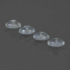 1.72天然白色海蓝宝石，椭圆形切割，6.1×4.2毫米，VVS-VS