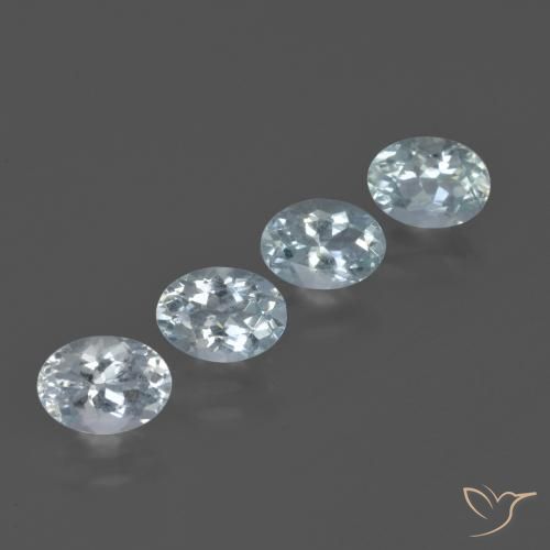 3.09天然海蓝宝石，椭圆形切割，7×5.1毫米，VS