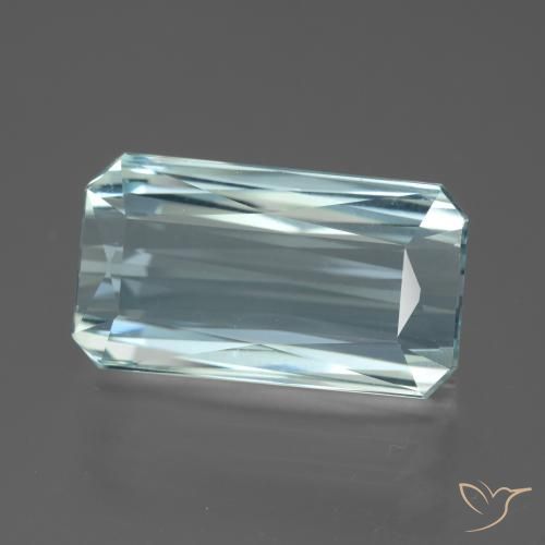 13.81ct 天然 浅水蓝色 蓝晶, 祖母绿式切割, VVS