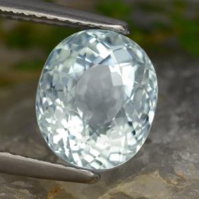 4.23克拉天然海蓝宝石，椭圆形切割，10.3×8.6毫米，VVS