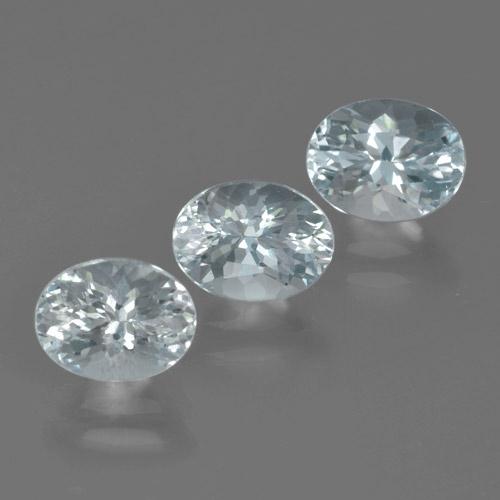 2.93天然海蓝宝石，椭圆形切割，7.3×5.6毫米，VVS-VS