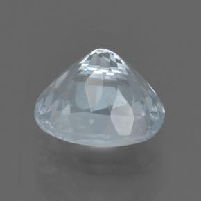 0.90克拉天然白色海蓝宝石，椭圆形切割，6.7×5.3毫米，VS