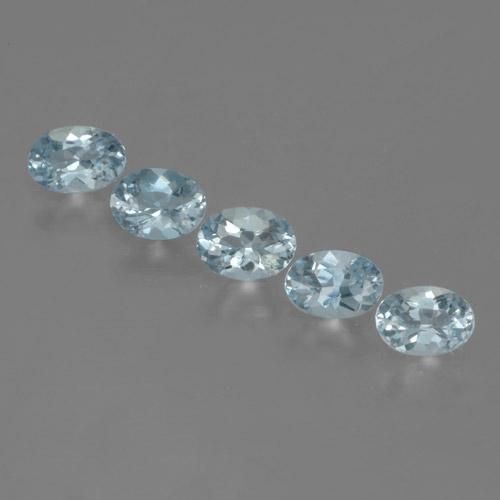 1.81天然海蓝宝石，椭圆形切割，5.8×4.3毫米，VS