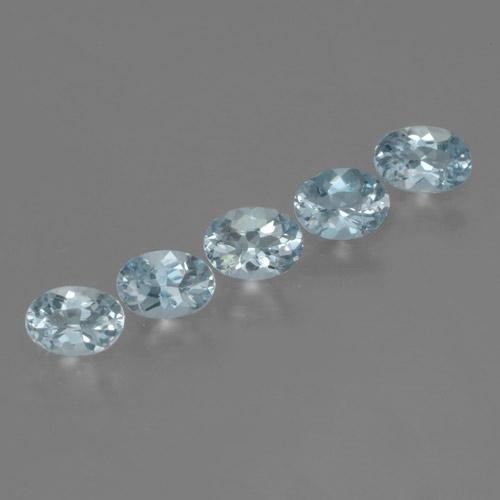1.81天然海蓝宝石，椭圆形切割，5.8×4.3毫米，VS