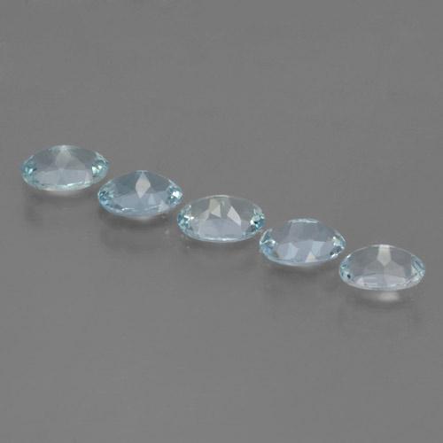 1.81天然海蓝宝石，椭圆形切割，5.8×4.3毫米，VS