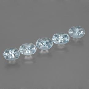 2.72天然海蓝宝石，椭圆形切割，6.2×4.5毫米，VS