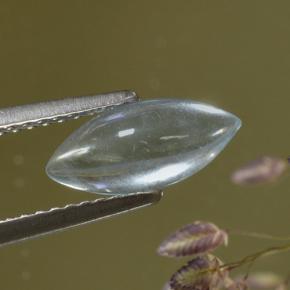 1.06克拉天然蓝晶，榄尖形，透明