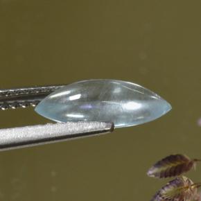 1.06克拉天然蓝晶，榄尖形，透明